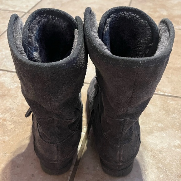 Ash women gray suede fur platform sneaker boots US 6-7 - Picture 5 of 9